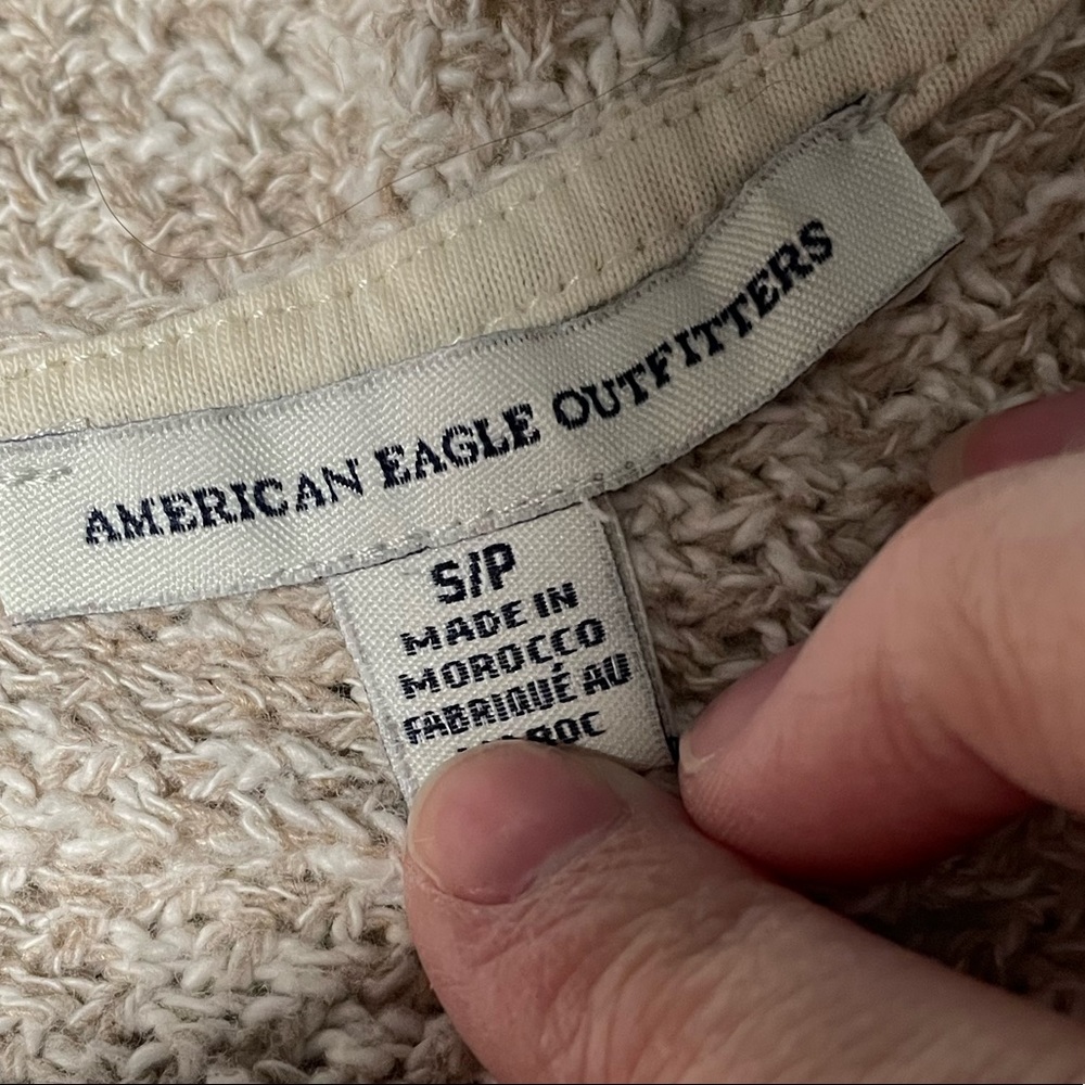 American Eagle knit open front cream cardigan size small - Picture 3 of 4